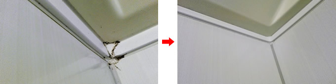 浴室天井のカビクリーニング例写真